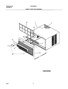 03 - Cabinet Front And Wrapper parts for Frigidaire Air Conditioner FAS183K2A5 from AppliancePartsPros.com