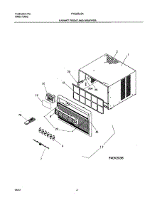 03 - Cabinet Front And Wrapper parts for Frigidaire Air Conditioner FAS255J2A6 from AppliancePartsPros.com