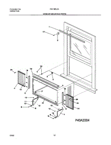 13 - Window Mounting Parts parts for Frigidaire Air Conditioner FAV18EJ2A3 from AppliancePartsPros.com