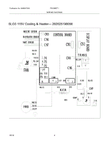 04 - Wiring Diagram parts for Frigidaire Air Conditioner FRA08EZT10 from AppliancePartsPros.com