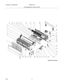 03 - Recommended Spare Parts parts for Frigidaire Air Conditioner FRS09PYW10 from AppliancePartsPros.com