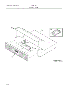03 - Control Panel parts for Frigidaire Oven FEB27T6DSA from AppliancePartsPros.com