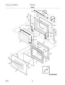 07 - Door parts for Frigidaire Oven FEB27S5DBG from AppliancePartsPros.com