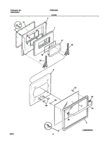 07 - Door parts for Frigidaire Oven FEB24S2ABB from AppliancePartsPros.com