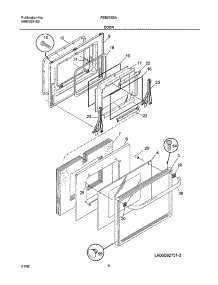 07 - Door parts for Frigidaire Oven FEB27S5ABA from AppliancePartsPros.com