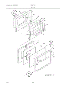 09 - Door parts for Frigidaire Oven FEB27T6CBA from AppliancePartsPros.com