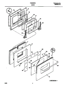 04 - Door parts for Frigidaire Oven FEB386WECH from AppliancePartsPros.com
