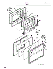 04 - Door parts for Frigidaire Oven FEB386CEBH from AppliancePartsPros.com