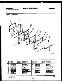 03 - Door Parts parts for Frigidaire Oven FEB703BABB from AppliancePartsPros.com