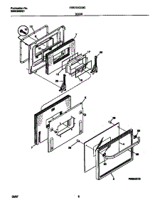 04 - Door parts for Frigidaire Oven FEB703CEBC from AppliancePartsPros.com