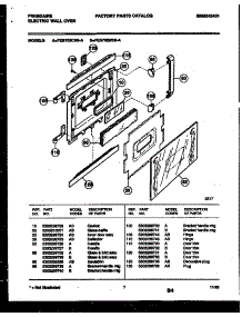 05 - Door Parts parts for Frigidaire Oven FEB702BBBA from AppliancePartsPros.com