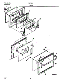 04 - Door parts for Frigidaire Oven FEB703CEBB from AppliancePartsPros.com