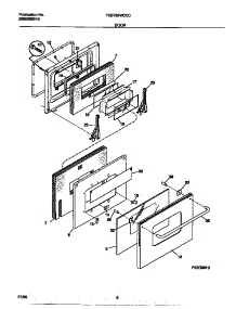 04 - Door parts for Frigidaire Oven FEB789WCCC from AppliancePartsPros.com