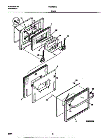 05 - Door parts for Frigidaire Oven FEB798CCSB from AppliancePartsPros.com
