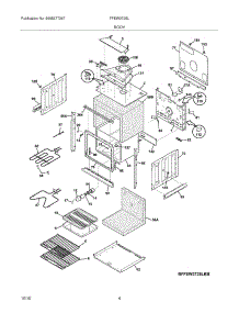 05 - Body parts for Frigidaire Oven FFEW2725LBB from AppliancePartsPros.com