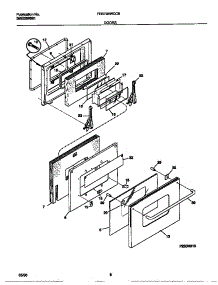 05 - Doors parts for Frigidaire Oven FEB798WCCB from AppliancePartsPros.com