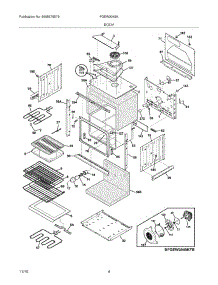 05 - Body parts for Frigidaire Oven FGEW3045KWB from AppliancePartsPros.com