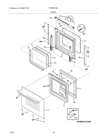 07 - Door parts for Frigidaire Oven FFEW2725LBB from AppliancePartsPros.com