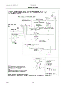 12 - Wiring Diagram parts for Frigidaire Oven FGB24S5ABE from AppliancePartsPros.com
