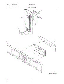 03 - Control Panel parts for Frigidaire Oven FPMC2785KFA from AppliancePartsPros.com