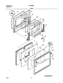 07 - Door parts for Frigidaire Oven GLEB30S8ASA from AppliancePartsPros.com