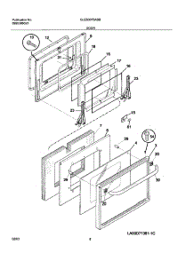09 - Door parts for Frigidaire Oven GLEB30T8ASB from AppliancePartsPros.com