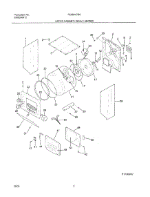 03 - Upper Cabinet / Drum / Heater parts for Frigidaire Washer Dryer Combo FEX831CS0 from AppliancePartsPros.com
