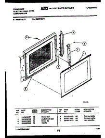 06 - Upper Oven Door Parts parts for Frigidaire Oven REM77BLB1 from AppliancePartsPros.com
