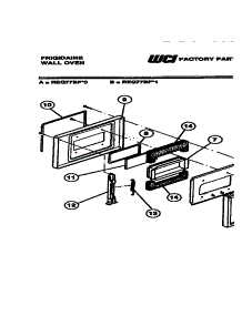 03 - Door Parts parts for Frigidaire Oven REG77BFB0 from AppliancePartsPros.com