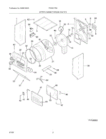 03 - Upper Cabinet / Drum Heater parts for Frigidaire Washer Dryer Combo FGX831FS2 from AppliancePartsPros.com