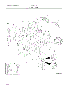 07 - Control Panel parts for Frigidaire Washer Dryer Combo FGX831FS3 from AppliancePartsPros.com