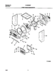 02 - Upper Cabinet / Drum / Heater parts for Frigidaire Washer Dryer Combo FLXG52RBS7 from AppliancePartsPros.com