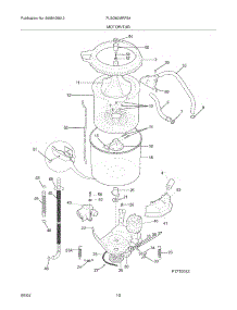 11 - Motor / Tub parts for Frigidaire Washer Dryer Combo FLSG62MRFS4 from AppliancePartsPros.com