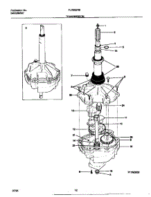 07 - Transmission parts for Frigidaire Washer Dryer Combo FLXE52RBS3 from AppliancePartsPros.com