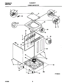 05 - Lower Cabinet parts for Frigidaire Washer Dryer Combo FLXG52RBT7 from AppliancePartsPros.com