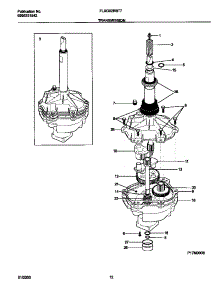 07 - Transmission parts for Frigidaire Washer Dryer Combo FLXG52RBT7 from AppliancePartsPros.com