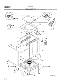 09 - Lower Cabinet / Top parts for Frigidaire Washer Dryer Combo FLXG52RBSB from AppliancePartsPros.com