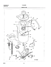 11 - Motor / Tub parts for Frigidaire Washer Dryer Combo FLXG52RBSB from AppliancePartsPros.com
