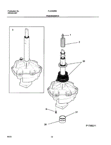 13 - Transmission parts for Frigidaire Washer Dryer Combo FLXG52RBSB from AppliancePartsPros.com