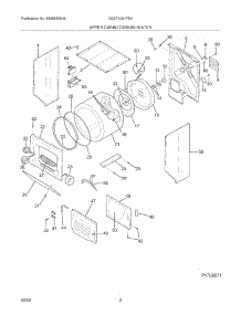 03 - Upper Cabinet / Drum Heater parts for Frigidaire Washer Dryer Combo GLET1031FS4 from AppliancePartsPros.com
