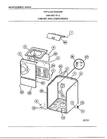 Top Load Washer / Cabinet And Componets parts for Frigidaire Washer 6507-87A from AppliancePartsPros.com