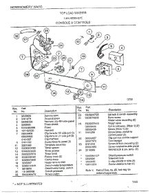Top Load Washer / Console And Controls parts for Frigidaire Washer 6506-87E from AppliancePartsPros.com