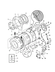 Tub And Motor parts for Frigidaire Washer 38712 from AppliancePartsPros.com