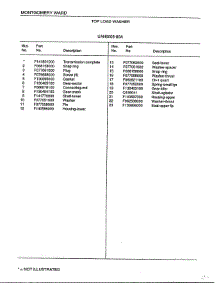 Top Load Washer Page 8 parts for Frigidaire Washer 6008A from AppliancePartsPros.com