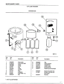 Top Load Washer Page 9 parts for Frigidaire Washer 6008A from AppliancePartsPros.com