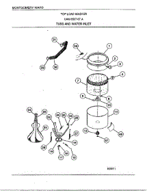 Tubs And Water Inlet parts for Frigidaire Washer 6507-87A from AppliancePartsPros.com