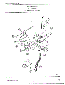 Top Load Washer / Caster And Hose Assembly parts for Frigidaire Washer 6506-87E from AppliancePartsPros.com