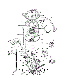03 - Motor / Tub parts for Frigidaire Washer F21C645CS1 from AppliancePartsPros.com