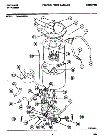 03 - Tubs, Hoses, Motor parts for Frigidaire Washer FWS445RBS0 from AppliancePartsPros.com