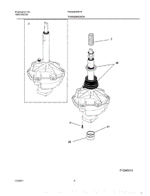 07 - Transmission parts for Frigidaire Washer FWS445RFT4 from AppliancePartsPros.com